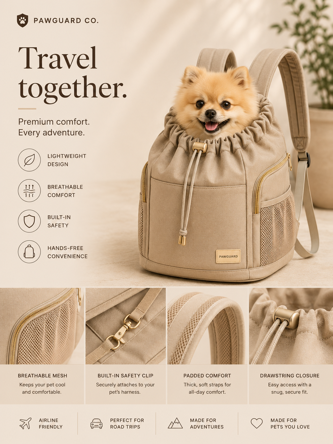 PawGuard Voyage™ Pet Travel Backpack